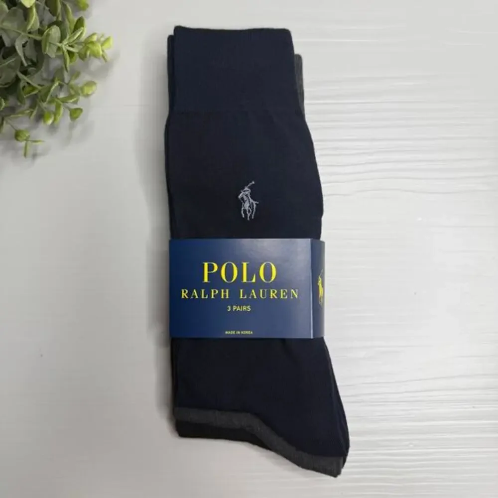 Polo Ralph Lauren men’s dress socks Signature Pony 3-pack 0-13 shoe 6-12 1/2